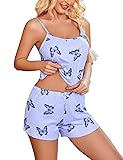 Avidlove Women Sexy 2 Piece Pajama Set Sleeveless