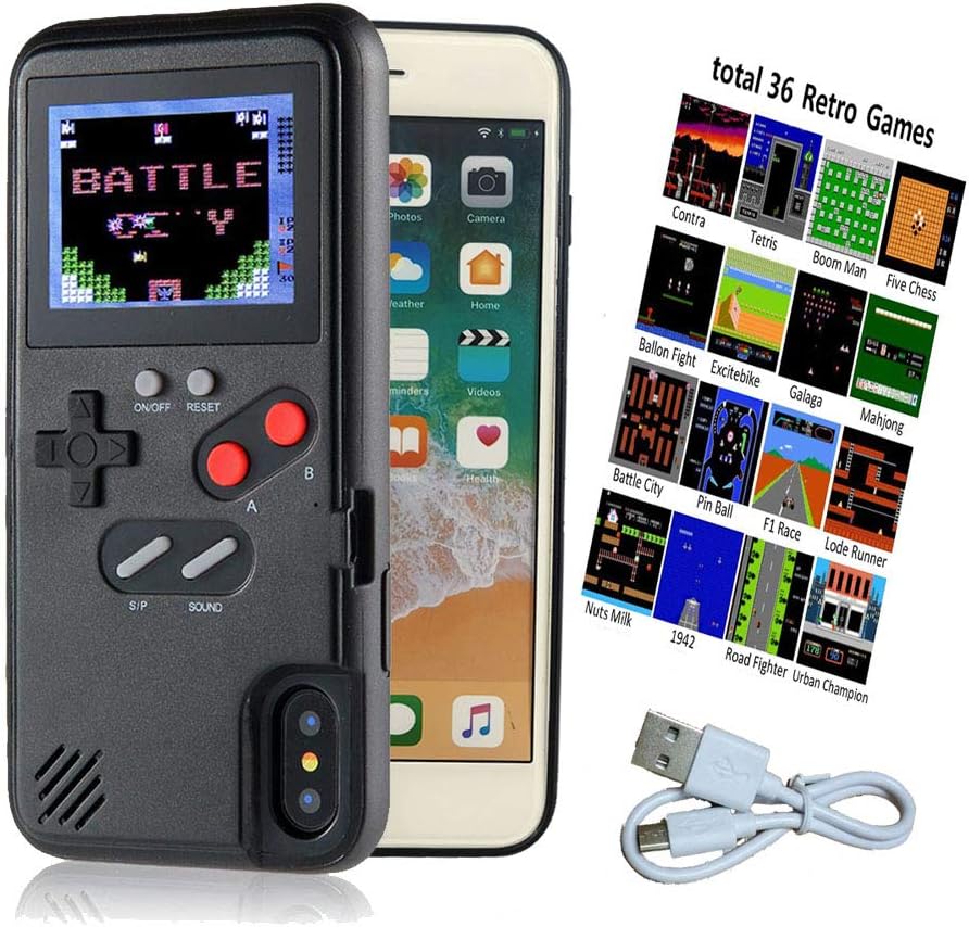 Video Game Case for iPhone X/XS, Playable Game Phone Case, Handheld Game Console Case for Kids and Adults