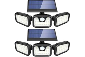 AVJONE Solar Outdoor Lights, 3000LM Super Bright Motion Sensor Outdoor Light, IP65 Waterproof Wide Angle 6500K Solar Powered Security Flood Lights for Outside Garage Yard Patio(2 Pack)