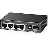 4 Port 2.5G Switch with 2x10G SFP, 4x2.5 Gigabit Ethernet Ports, Ultra-Mini Size, Support Vlan, Metal Unmanaged Multi-Gigabit