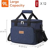 Lifewit Lunch Bag 9L Insulated Cooler Tote Dark Blue 12 Cans view 3