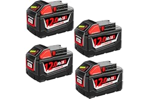 4Packs 12.0Ah 18V Lithium Batteries Replacement for Milwaukee M18 Battery, Compatible with Milwaukee Battery 48-11-1812 48-11