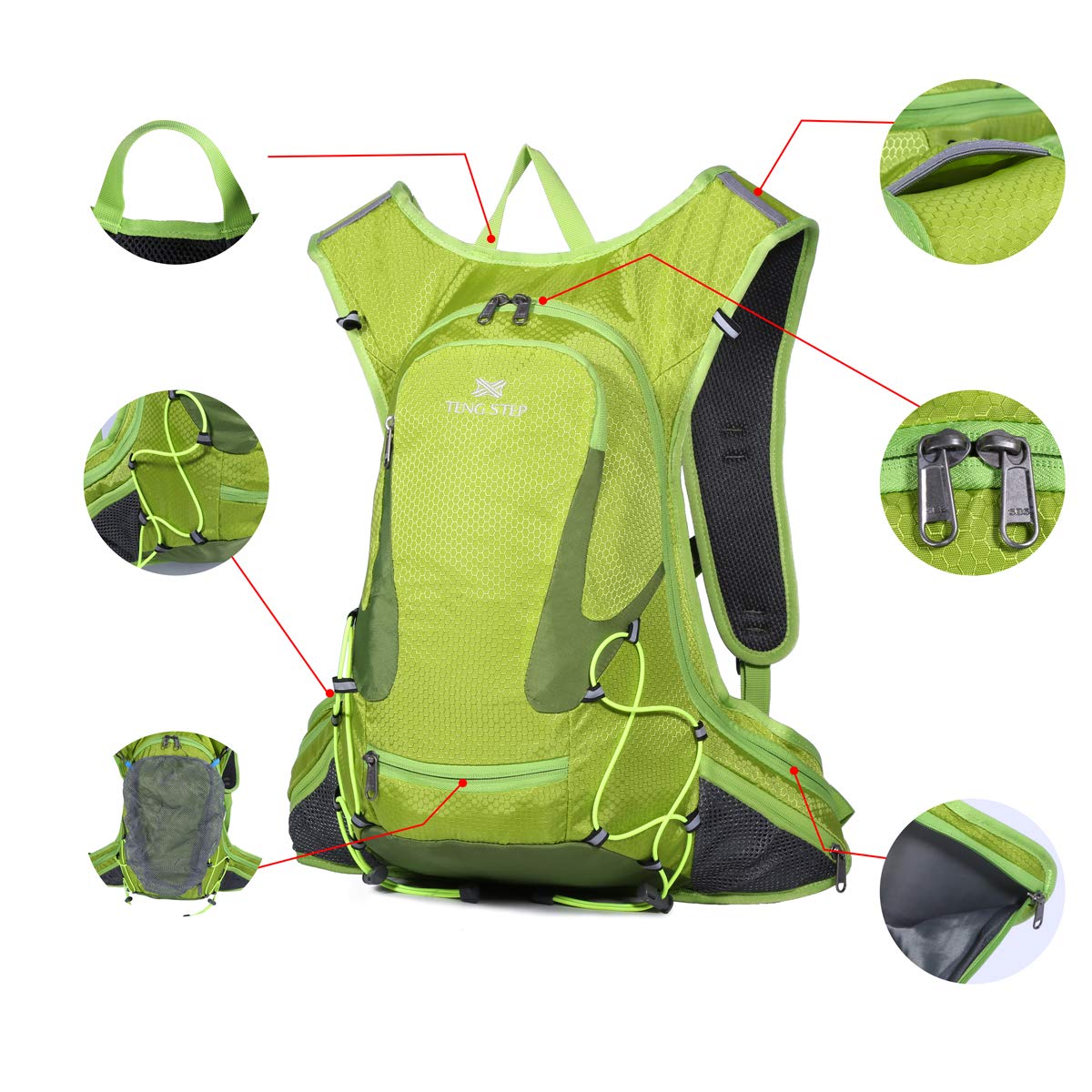 DAVIDNILE Hydration Backpack - Prefect Outdoor Gear for Skiing, Running, Hiking, Cycling, Camping, Climbing