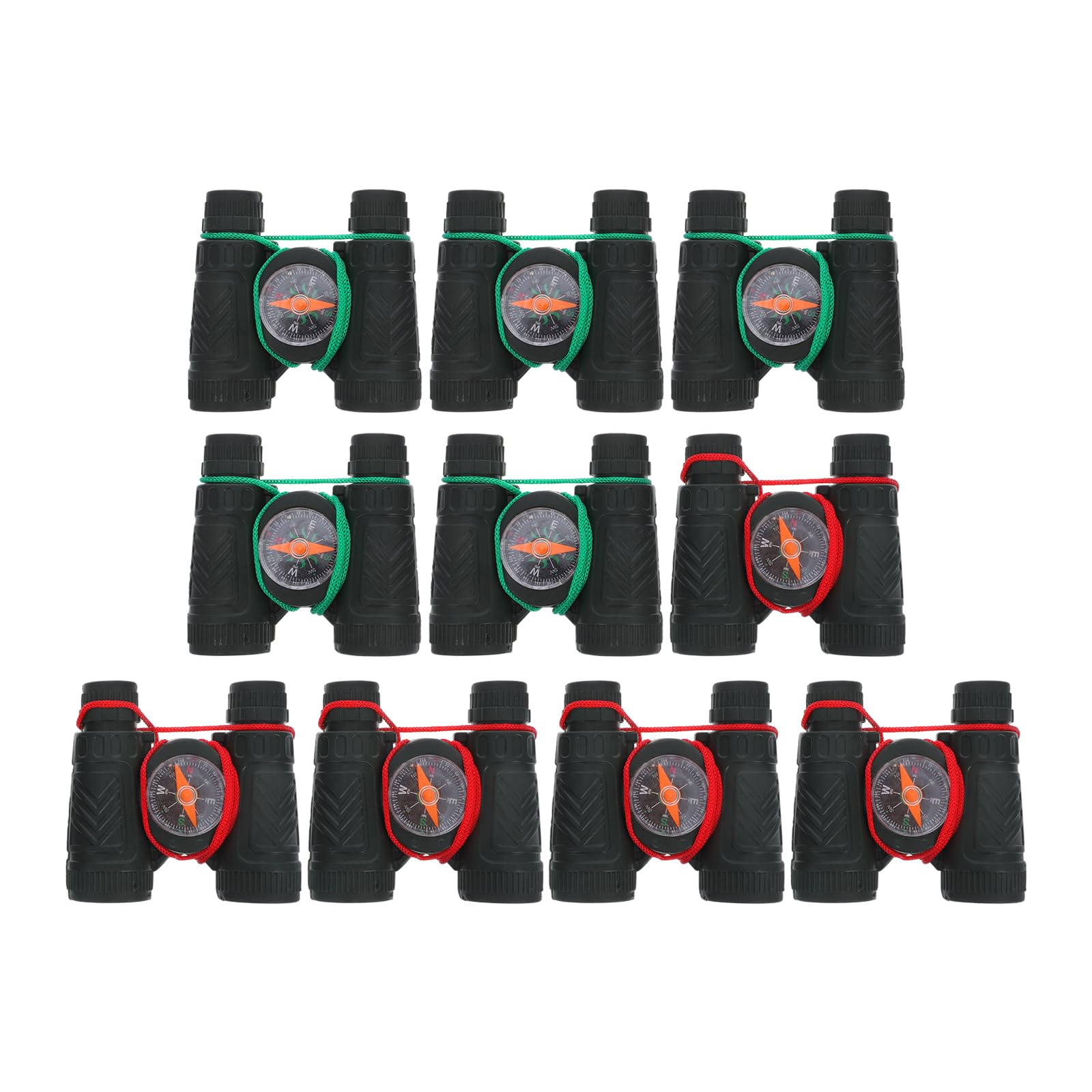 Toddmomy 10pcs Small Pocket Binoculars Mini Binoculars Mini Telescope Toy Novelty with Compass for Boys Girls Sightseeing Birdwatching Outdoors Black
