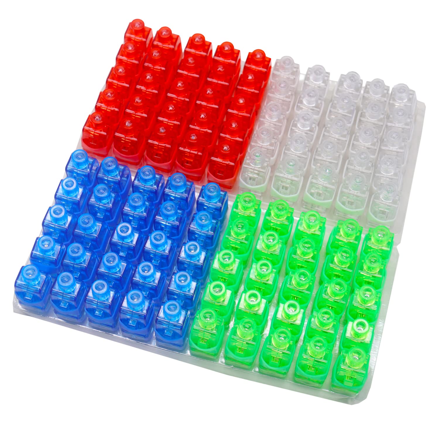 ZHONGGEMEI 100 Pcs LED Finger Lights, Bright Finger Ring 4 Colors Super Bright Finger Lamp Parties-Great for birthday, party, wedding