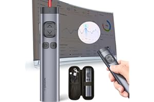 Norwii N97s TV Screen Presentation Clicker for powerpoint presentations, powerpoint clicker, Presentation Remote, Bluetooth Wireless Presenter, Digital Pointer for TV Screen Under Win/Mac
