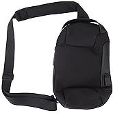 Tgoon Shoulder Backpack, Breathable Large Capacity Crossbody Bags Lockable Oxford Cloth Portable Sling Bag for Women Men, for Work or Business, Office, School, Outdoor (Black)
