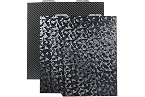 IDEAFORMER IR3 Ideaformer PEO PET Build Plate for Bambu Lab A1 Mini 3D Printer，Flexible Smooth Diamond PEO+Carbon Fiber PET Spring Steel Plate 184x184mm，Double Sided Smooth Removable Platform(Without Magnetic Base)