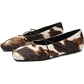 Women's Square Toe Ballet Flats Criss-Cross Straps Comfortable Slip On Mary Jane Flat Shoes for Office Work Casual