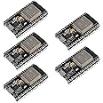 AITRIP 5PCS 38pin ESP-WROOM-32 ESP32 ESP-32S Development Board 2.4GHz Dual-Mode WiFi + Bluetooth Dual Cores Microcontroller Processor Integrated with Antenna RF AMP Filter AP STA for Arduino IDE
