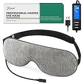 Telepepe Heated Eye Mask, Warm Eye Compress for Dry Eyes, Moist Heat Therapy for Blepharitis, Dark Circle, Chalazion, 4 Heating Levels, Gifts for Men Women, Travel(Grey)