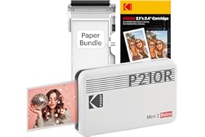 KODAK Mini 2 Retro 2x3 Portable Photo Printer, 38 Sheets, Bluetooth Smartphone Printer for iPhone & Android, Instant Color Pr