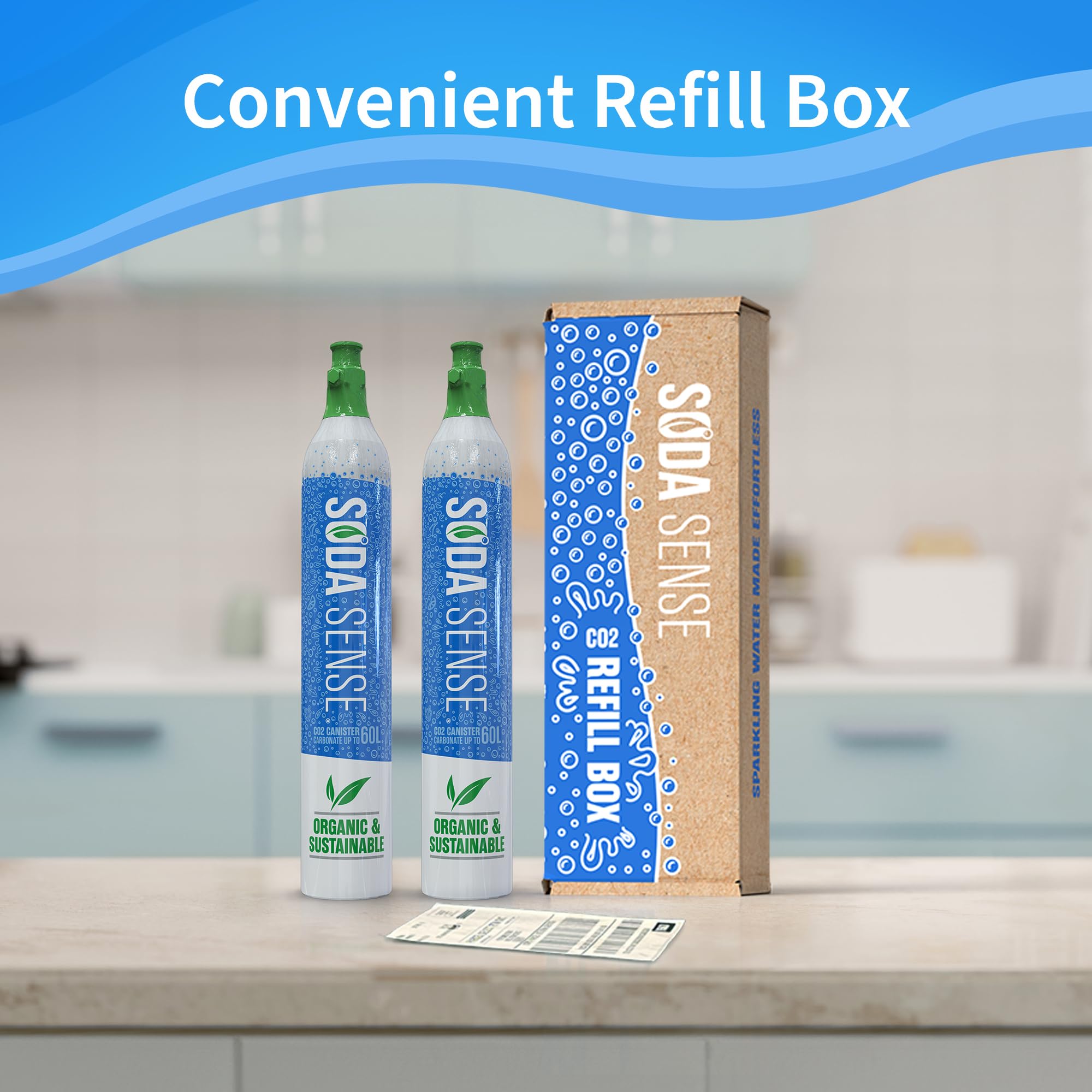 Soda Sense Threaded Connector 60L CO2 Carbonator Cylinder + 15 Amazon