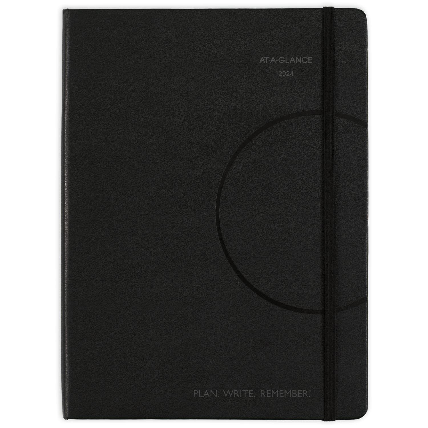 AT-A-GLANCE 2024 Weekly & Monthly Appointment Book Planner, Plan. Write. Remember. 7-1/2" x 10", Large, Casebound, Black (7069500524)