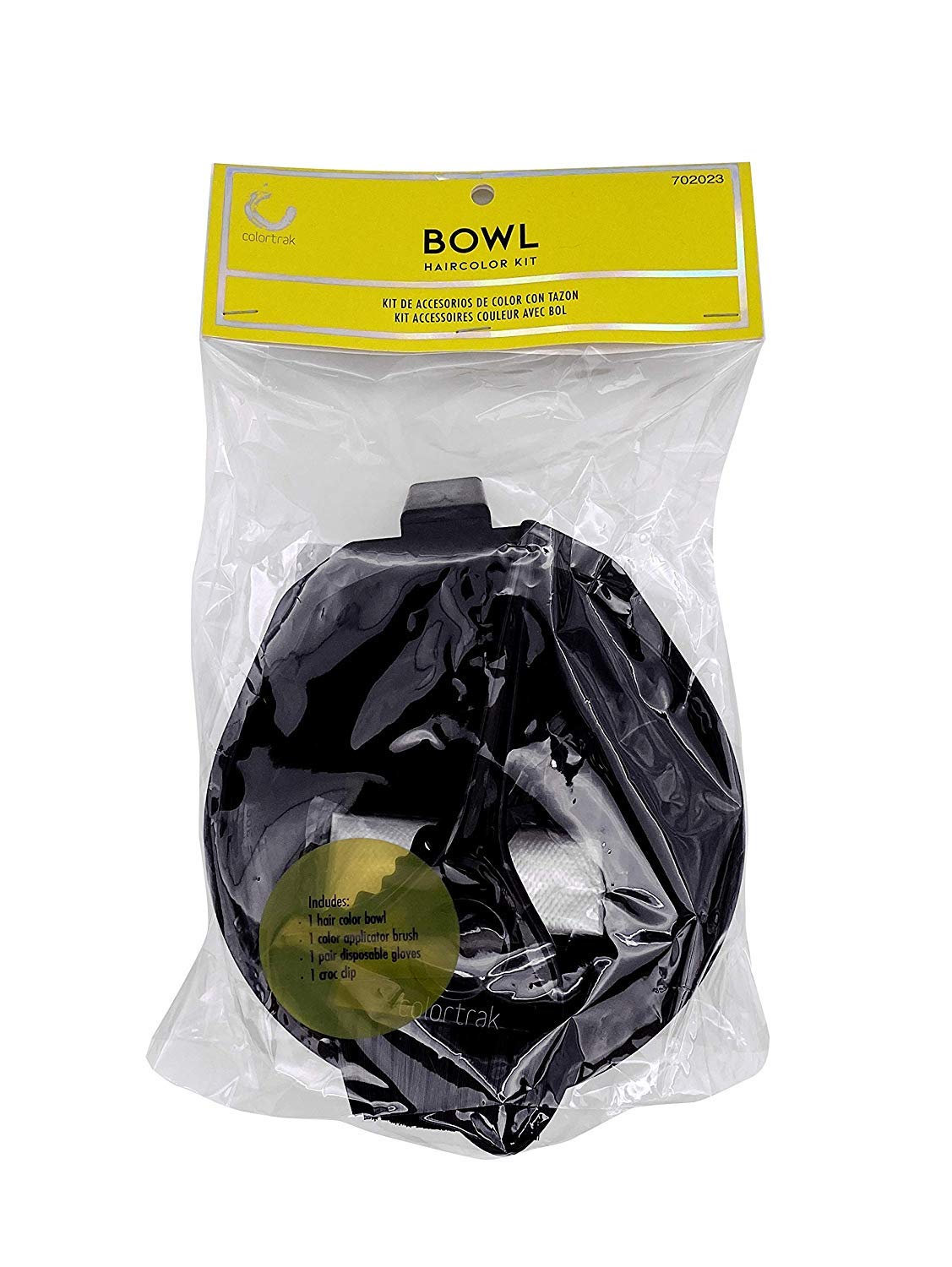 Colortrak Hair Color Bowl Kit for DIY at Home, Great for DIY Hair Coloring, 1 Color Bowl, 1 Color Brush, 1 Croc Clip, 1 Pair Disposable Gloves, All-In-One Kit, For Stylists and Kitchen Colorists