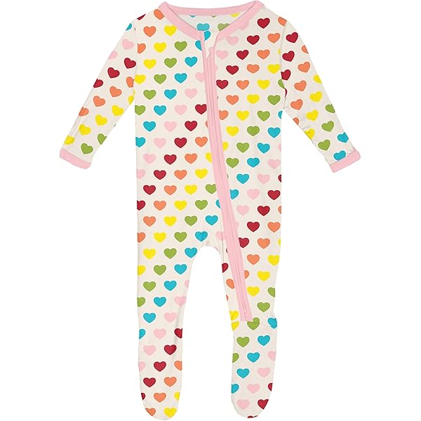 KicKee Print Footie With Zipper, Fitted Long Sleeve Pajamas, Ultra Soft Everyday One-Piece Loungewear, Baby And Kid Clothes For Boys And Girls (Stormy