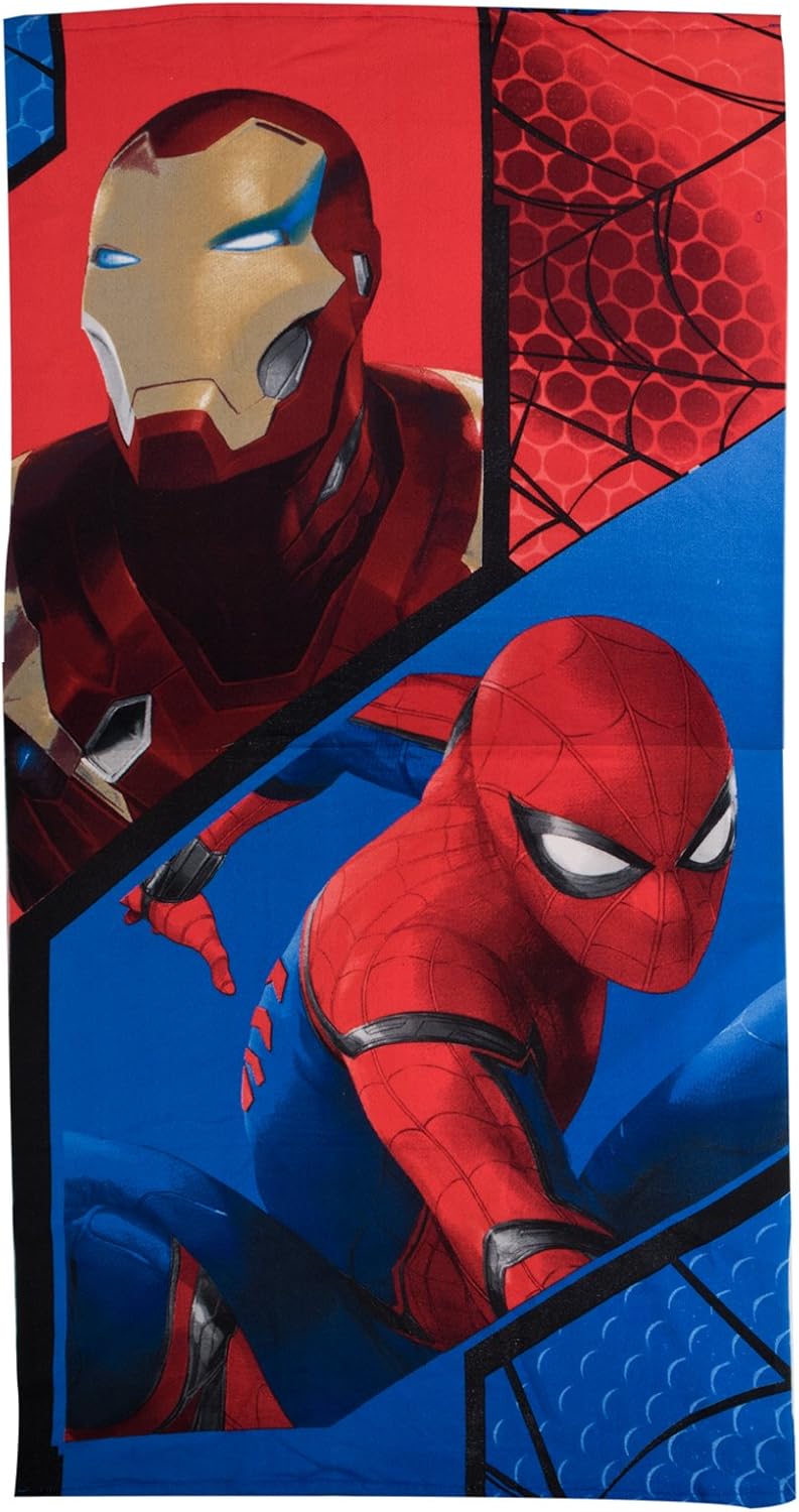 Marvel Spiderman Jungen Handtuch mit Iron Man rot/blau: Amazon.de