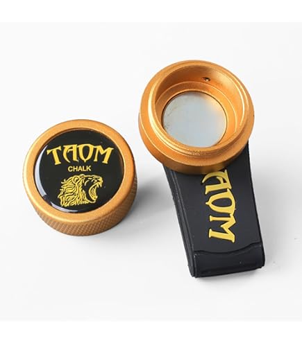 TAOM Round Pool Chalk Holder - Magnetic Billiard Chalk Case For Cue Tips