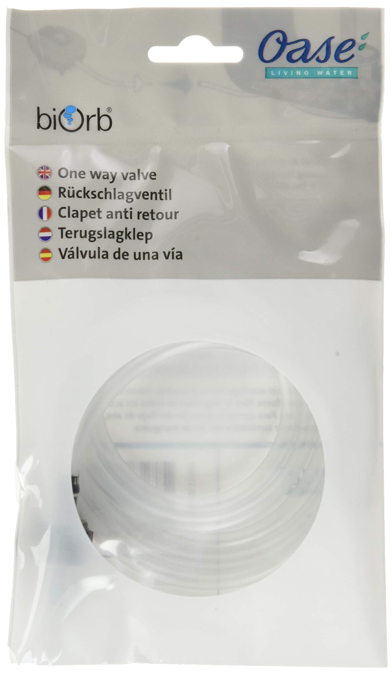 biOrb Aquarium One-Way Valve Plus Airline (1 metre), Essential Fish Tank Accessories, Complete Replacement Set Of The Airline, Includes One-Way Check Valve & External Airline, Flexible Silicone Tubing