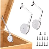 HBL'2 Pack | Toys Box Hinges Soft Close, Lid Support Chest Hinges | for Wooden Toy Box, Cedar, Storage Trunk &amp; Benches, Made of Zinc Alloy, Safety &amp; Heavy Duty.