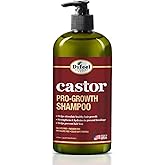 Difeel Castor Pro-Growth Shampoo 33.8 oz. - Made with Natural Castor Oil for Hair Growth, Sulfate Free Shampoo