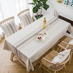 Linen Rectangle Table Cloth Waterproof Cotton