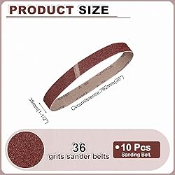 HARFINGTON 1-1/2 x 30 Inch Sanding Belts, 10 Pcs 36