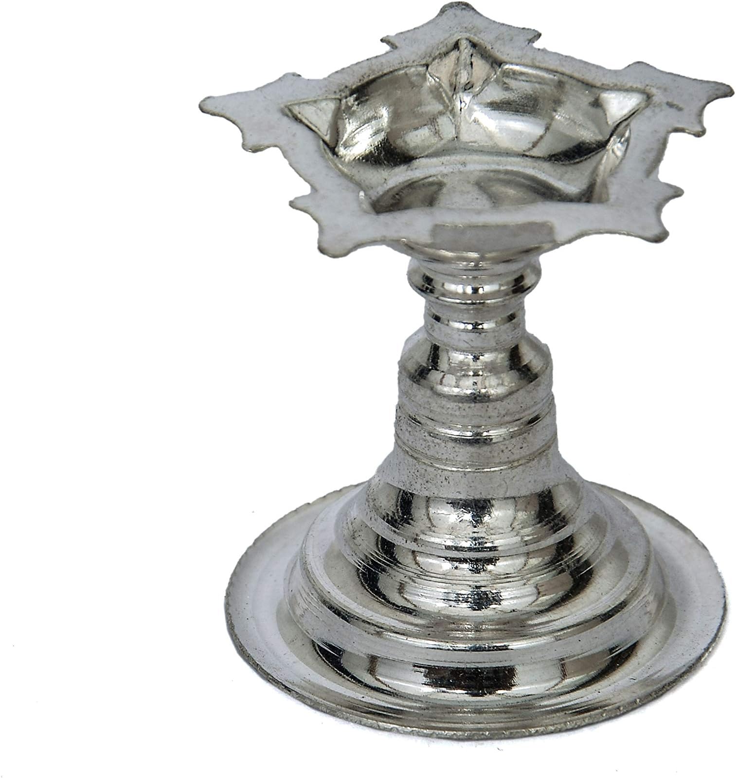 Ashok Jewellers Silver Lamp/Diya for Pooja and Temple (Deepam/Lantern)