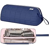 KarSyon Hair Tools Travel Bag Organizer for Dyson Airwrap Case Holder Shark Hair Dryer Flex Style Airstraight Brush Revlon Attachments Carrying Case Flat Curling Iron Bags (Blue)