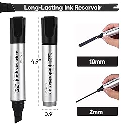 Mr. Pen- Jumbo Permanent Markers, 4 Pack, Chisel