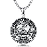 MEIDERBO Boxing Glove Necklace - 925 Sterling Silver Boxing Glove Pendant - Hip Hop Punk Jewelry - Gifts for Men & Women