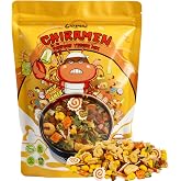 CHIRAMEN Seafood Veggie Mix Dried Ramen Toppings, Shrimp, Fishcake, Imitation Crab, Squid, Plant-Based Beef, Eggs, Cabbage, Shallot, Carrot, Perfect for Cup Ramen Noodles