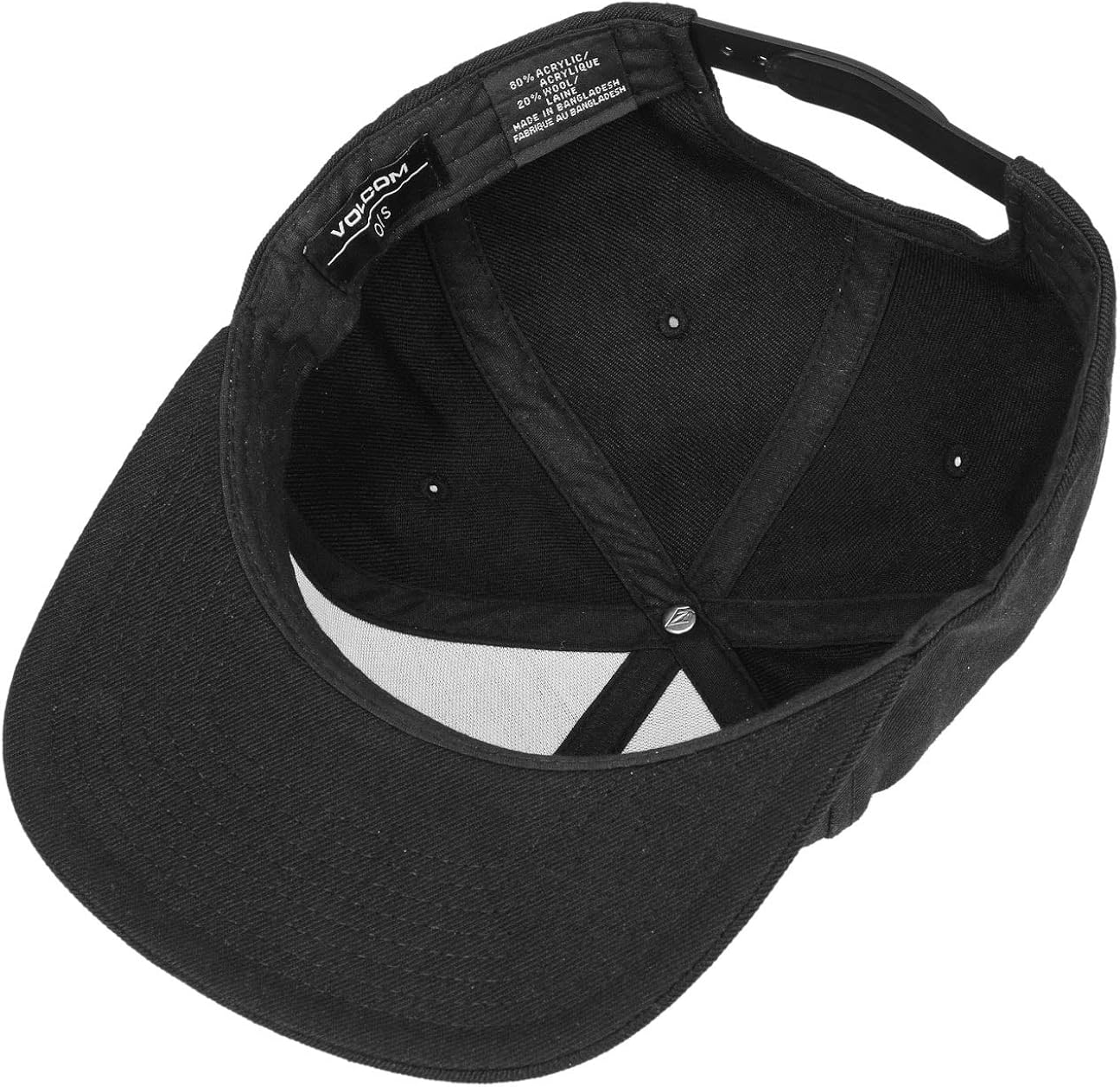 Volcom Men's Quarter Twill Hat, Black, One Size: Clothing