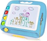 SGILE Large Magnetic Drawing Board for Toddlers 26x20 cm Learning Stamp Kit