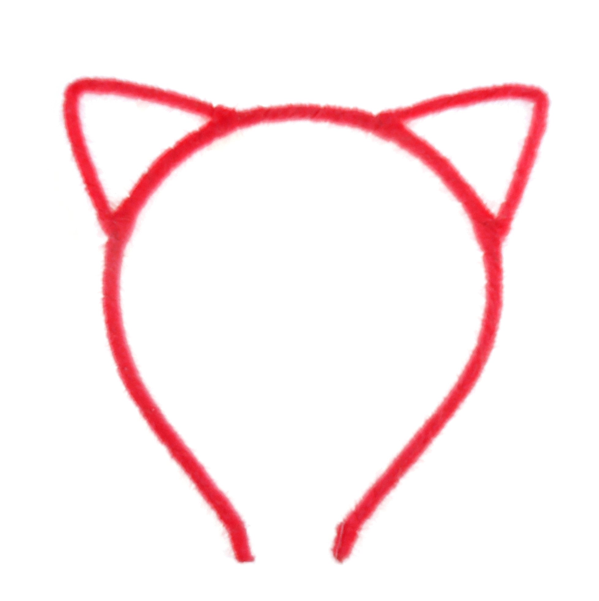 Unisex Womens Animal Cat Ears Narrow Halloween Costume Outfit Party School Play Headband Hair Accessories Headpiece Alice Band Hairband Deeley Bopper (Red)