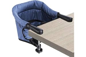 TOOGEL Hook On Chair, Portable Table High Chair, Folding Compact Baby Seat with Storage Bag for Indoor/Outdoor(Blue)