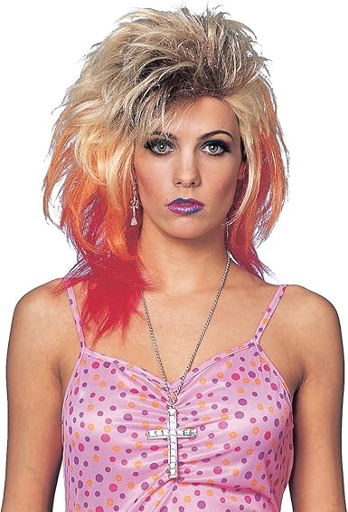 Amazon Com Costume Culture Women S 80 S Glam Wig Multi One Size