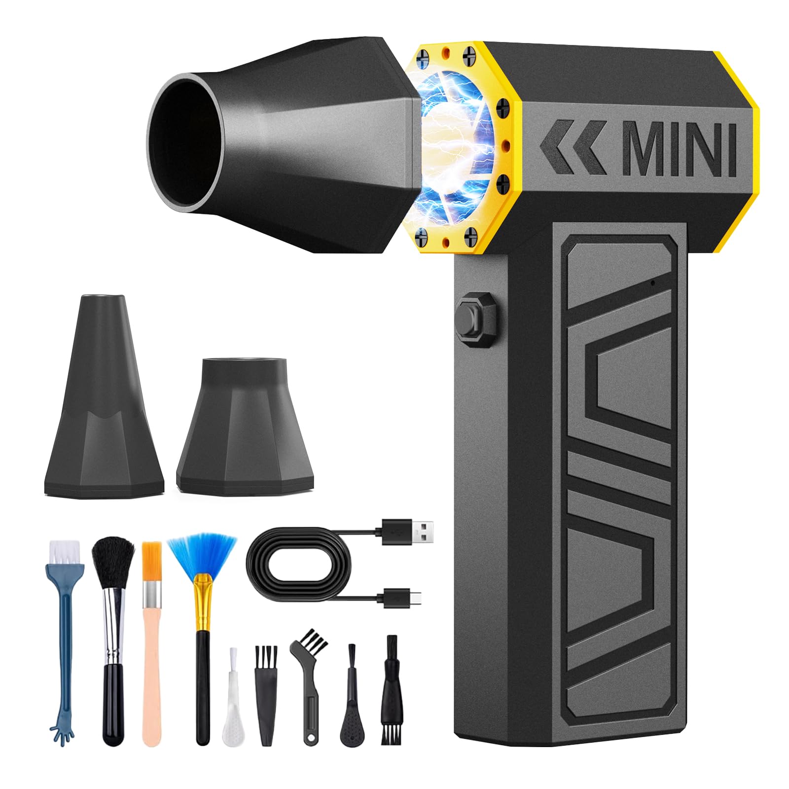 Photo 1 of NEVERLAND Rechargeable Compressed Air Duster - 4 Gear Electric Air Duster, 180000RPM Cordless Air Duster Blower, Replace Canned Air Cans Jet Fan for Car Keyboard PC Computer Cleaning
