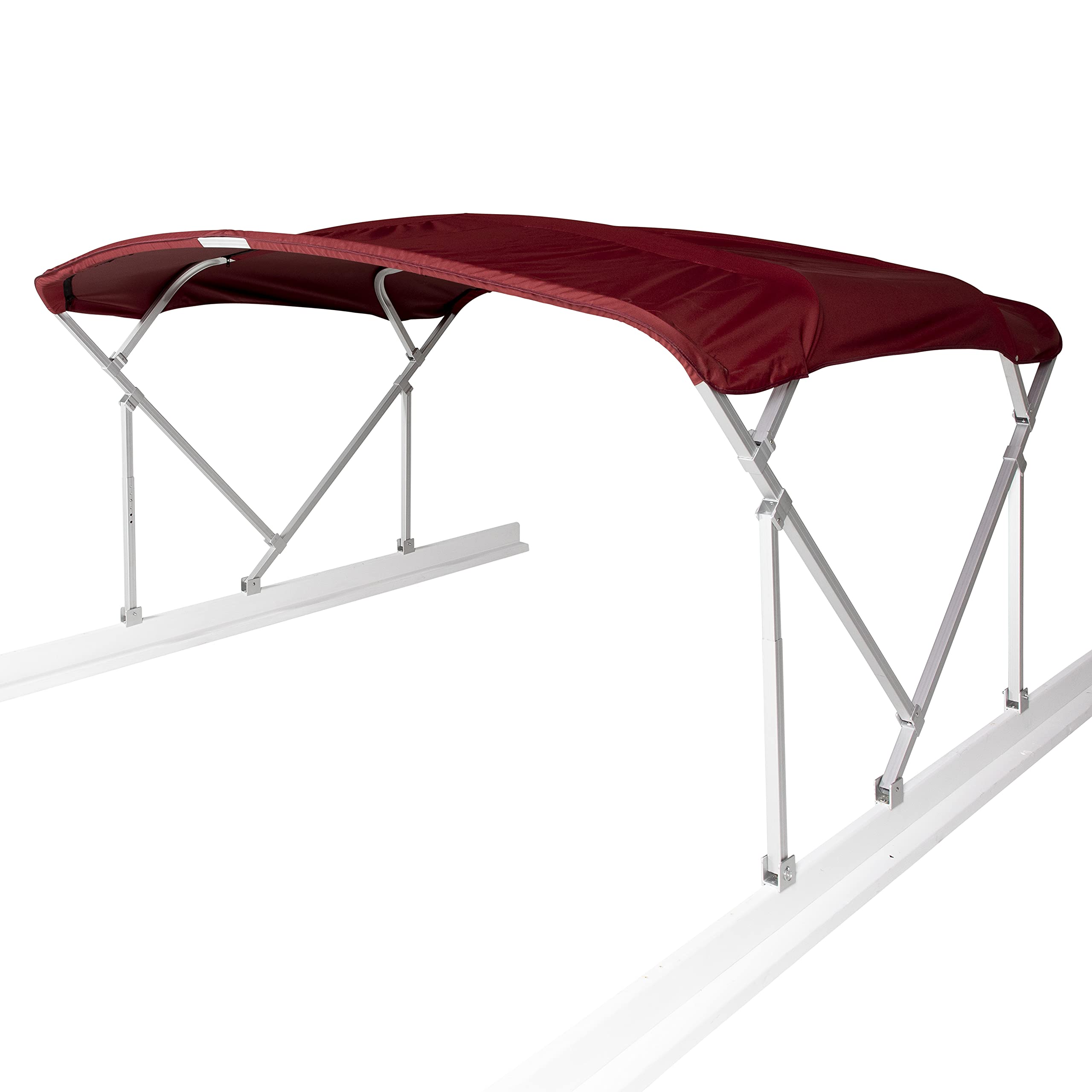 Photo 1 of Taylor Made Products Manual Bimini Top Kit 8' or 10' Long with 8' Wide Beams for Pontoon Boats Includes Frame + Fabric + Storage Boot + Hardware