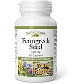 Natural Factors Fenugreek Seed 500 mg, 90 Capsules, Respiratory & GI Support, Proudly Canadian