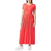 Amazon Essentials Women's Short-Sleeve Waisted Maxi Dress (Available in Plus Size)