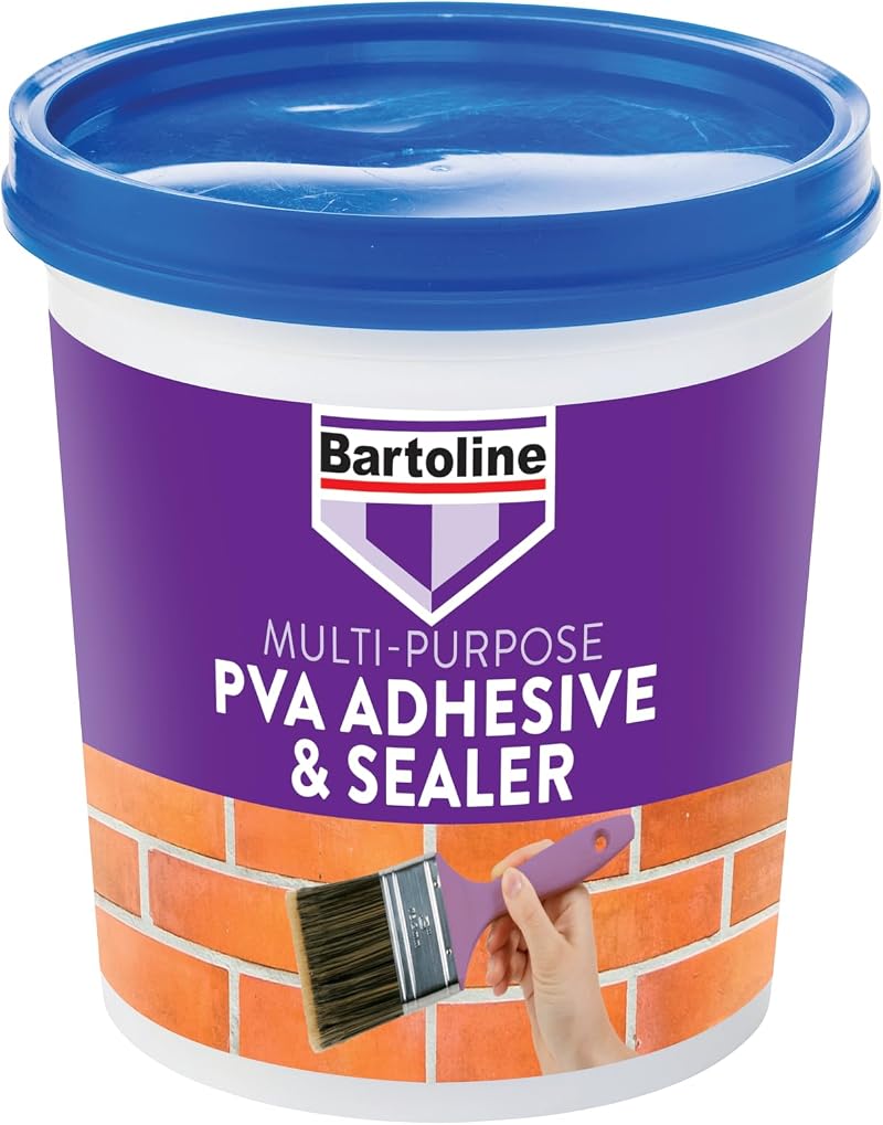 Bartoline PVA Glue Adhesive & Sealer 1L Multi-Purpose Primer Concrete Wood