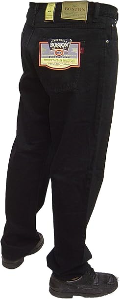 boston crew belted straight leg jeans