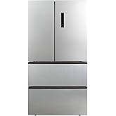 Hamilton Beach HBFR1504 Full Size Counter Depth Refrigerator with Two Freezer Drawers, 17.9 cu ft, Stainless