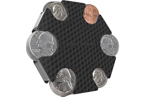 Qoosea Coin Holder for Car Change Organizer Universal Car Coin Holder Change Organizer U Large Capacity Portable Change Storage for Penny Nickel Dime Quarter Can Hold 32 Coins for Purse Wallet Black