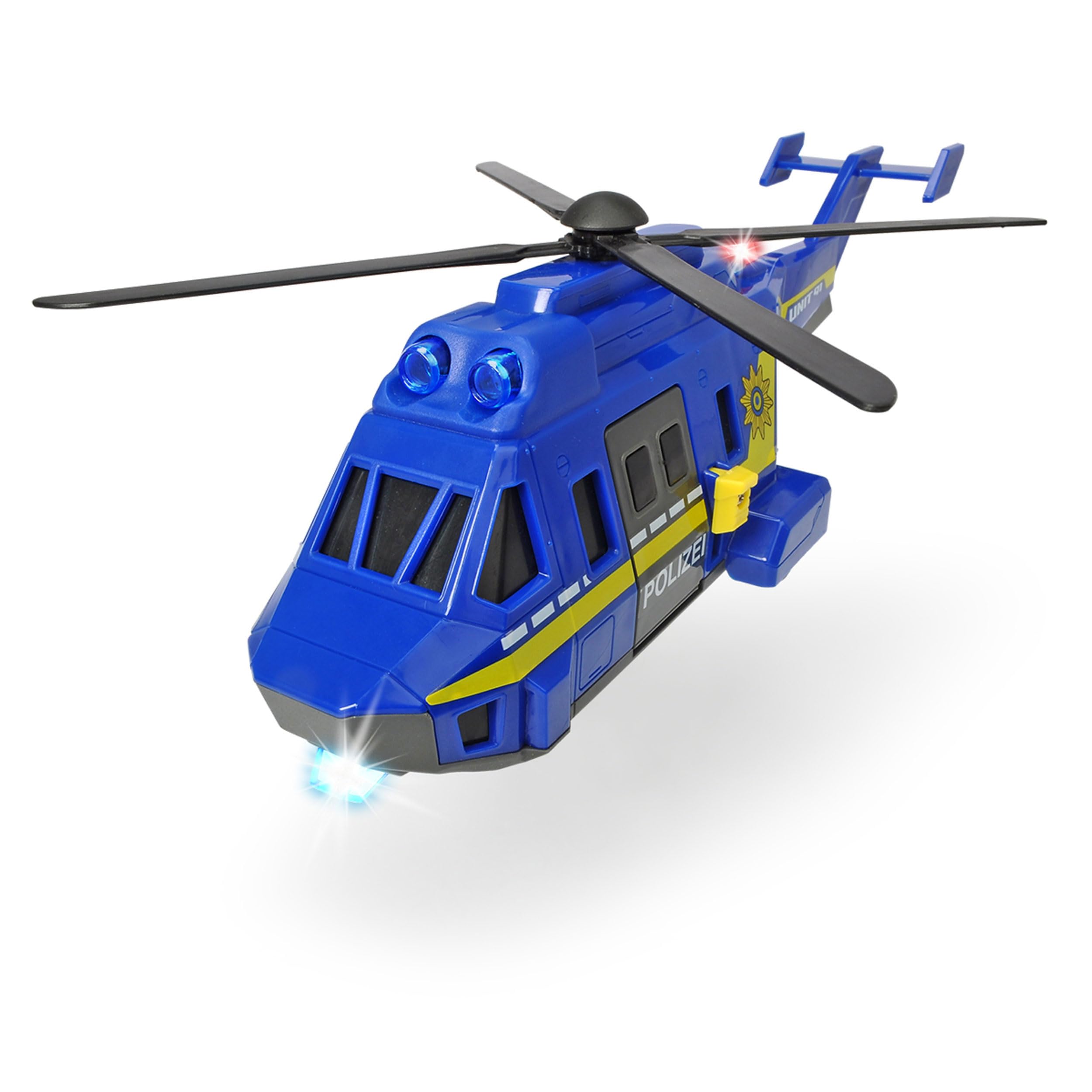 Dickie Toys 203714009 Special Forces Helicopter, Special Unit, Police Helicopter with Functions, Helicopter Special Unit, 1:24, Blue