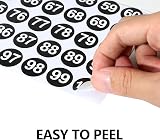 FUYIHGL 200Pcs 1" Round Number Stickers Labels 1-50 for Jars Organization view 7