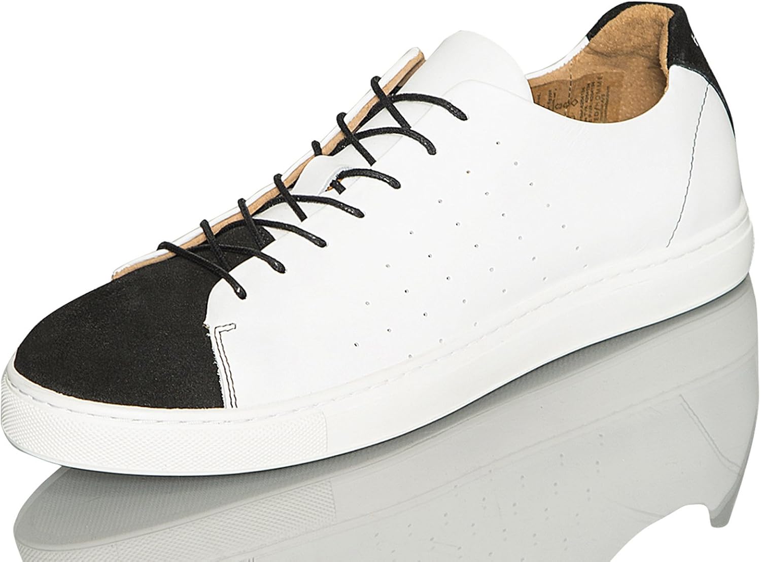 selected homme premium leather trainer in white