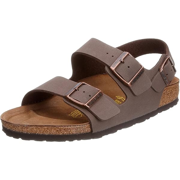 Birkenstock Milano Men’s Ciment Leather Regular Fit Sandals  Size: 11 birkenstock-milano-ct-khaki-  main image 4