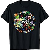 Progress Over Perfection Caterpillar Back to School Teacher T-Shirt